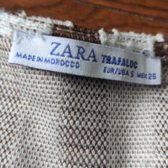 Zara textured striped short sleeve dress - Picture 5 of 5